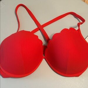 Shade & Shore Vibrant Orange Bikini Top NWT 38DD